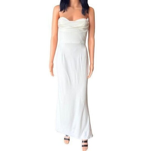 Adrianna Papell White Sweetheart Neckline - Picture 1 of 8